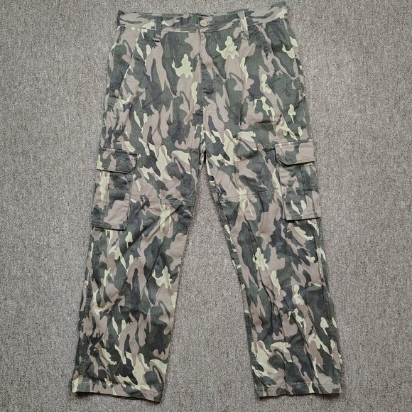 HALIFAX DENIM Camo Cargo Pants Men’s 38x30 Cotton Straight Leg Utility Hunting - Picture 1 of 9